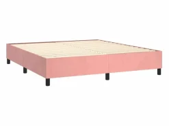 Discount Clicnbuy Estructura de cama box spring terciopelo rosa 200x200 cm