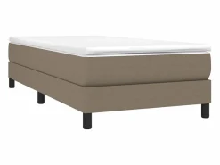 Discount Clicnbuy Estructura de cama box spring tela gris taupe 90x190 cm