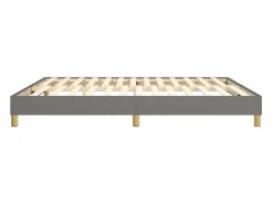 Clearance Estructura de cama box spring tela gris oscuro 180x200 cm Somier - 180X200Cm