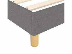 Clearance Estructura de cama box spring tela gris oscuro 180x200 cm Somier - 180X200Cm