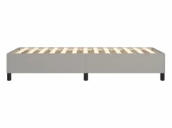 Estructura de cama box spring tela gris claro 90x190 cm Somier - 90X190Cm