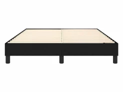 Clicnbuy Estructura de cama box spring tela negro 140x200 cm