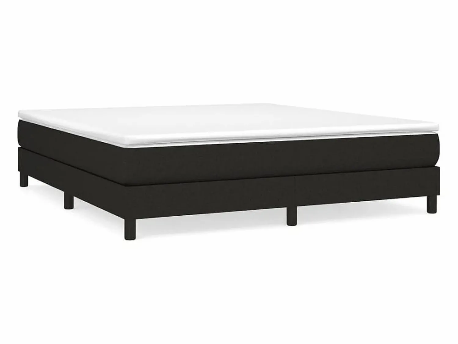 Clicnbuy Estructura de cama box spring tela negro 160x200 cm