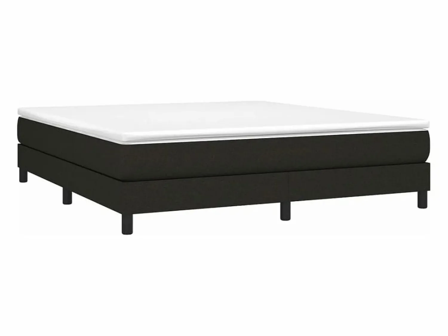 Clicnbuy Estructura de cama box spring tela negro 160x200 cm