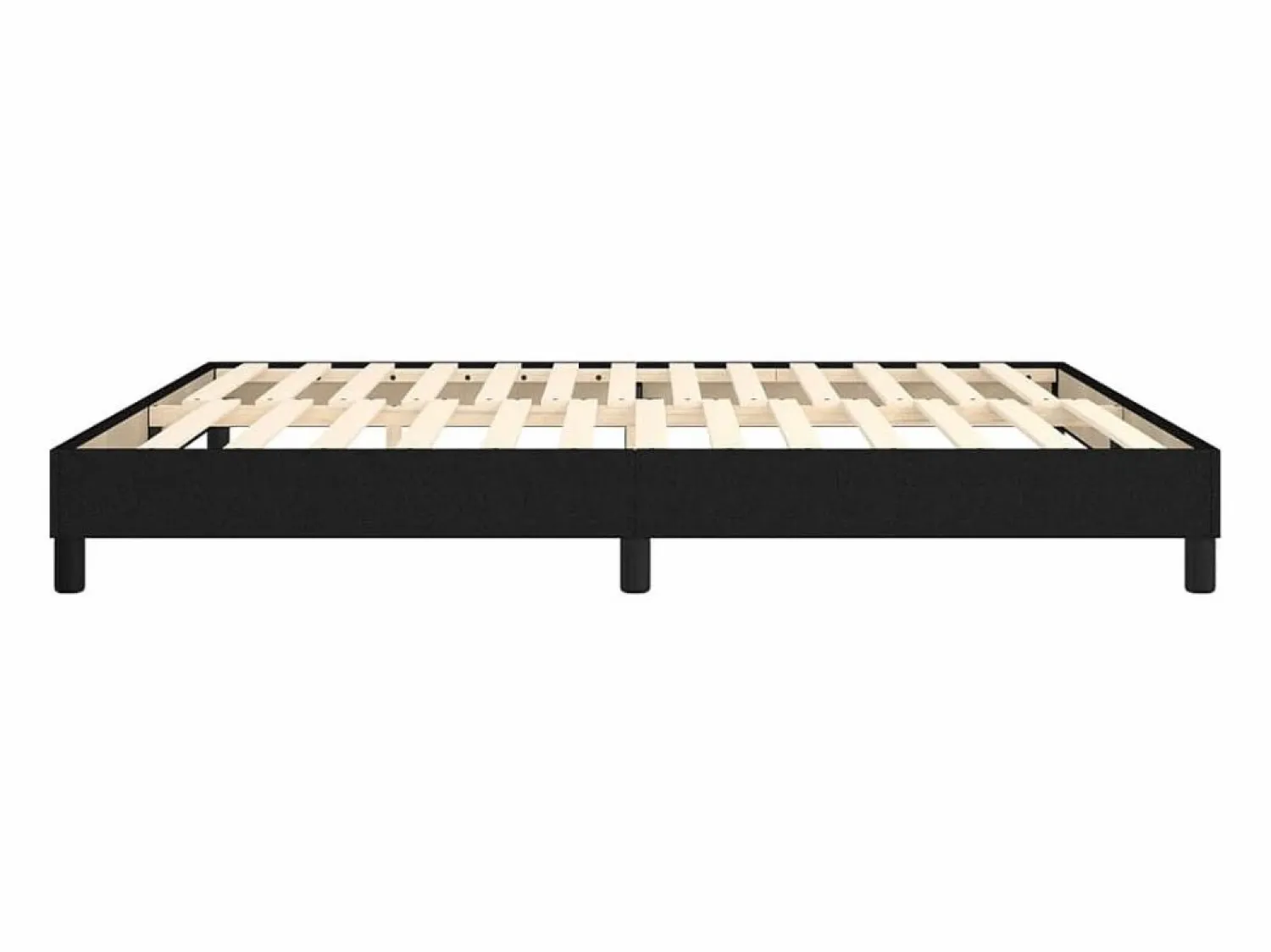 Clicnbuy Estructura de cama box spring tela negro 160x200 cm