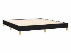 Clicnbuy Estructura de cama box spring tela negro 160x200 cm