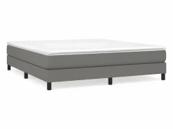 Hot Estructura de cama box spring tela gris oscuro 180x200 cm Somier Tapizado|Somier - 180X200Cm