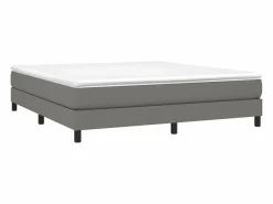 Hot Estructura de cama box spring tela gris oscuro 180x200 cm Somier Tapizado|Somier - 180X200Cm
