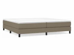 Estructura de cama box spring tela gris taupe 200x200 cm Somier Tapizado