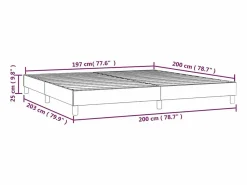 Estructura de cama box spring tela gris taupe 200x200 cm Somier Tapizado