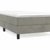 Hot Estructura de cama box spring terciopelo gris claro 100x200 cm Somier Tapizado