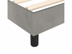 Hot Estructura de cama box spring terciopelo gris claro 100x200 cm Somier Tapizado