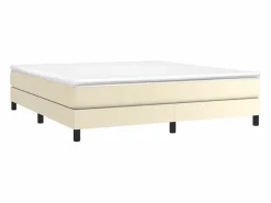 Clicnbuy Estructura de cama box spring cuero sintético 180x200 cm