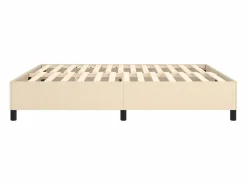 Outlet Estructura de cama box spring tela color crema 160x200 cm Somier - 160X200Cm