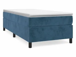 Best Estructura de cama box spring terciopelo azul oscuro 90x190 cm Somier - 90X190Cm