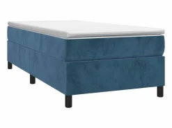 Best Estructura de cama box spring terciopelo azul oscuro 90x190 cm Somier - 90X190Cm