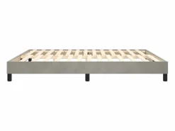 Clicnbuy Estructura de cama box spring terciopelo gris claro 180x200 cm