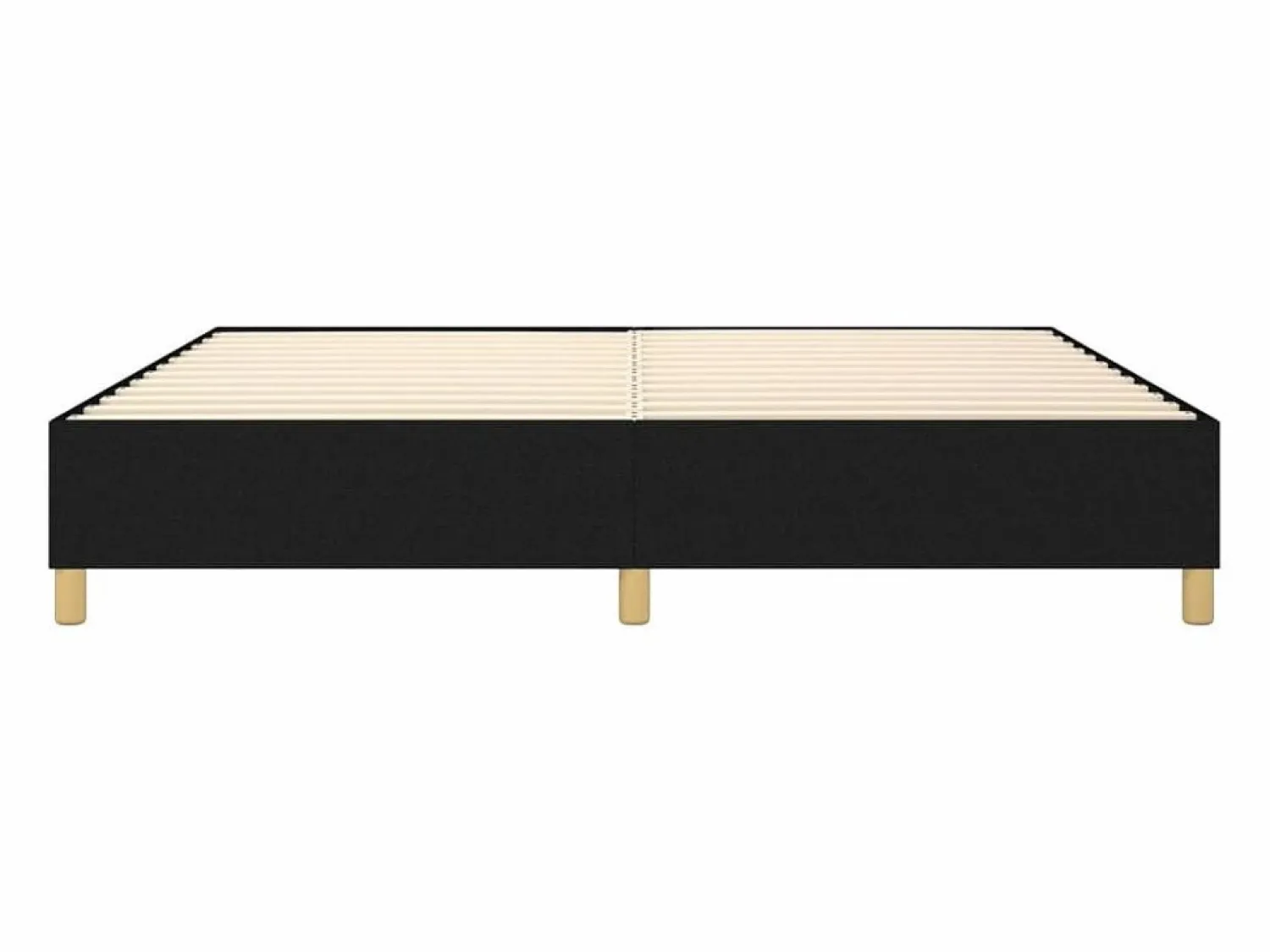 New Estructura de cama box spring tela negro 140x190 cm Somier Tapizado|Somier - 140X190Cm