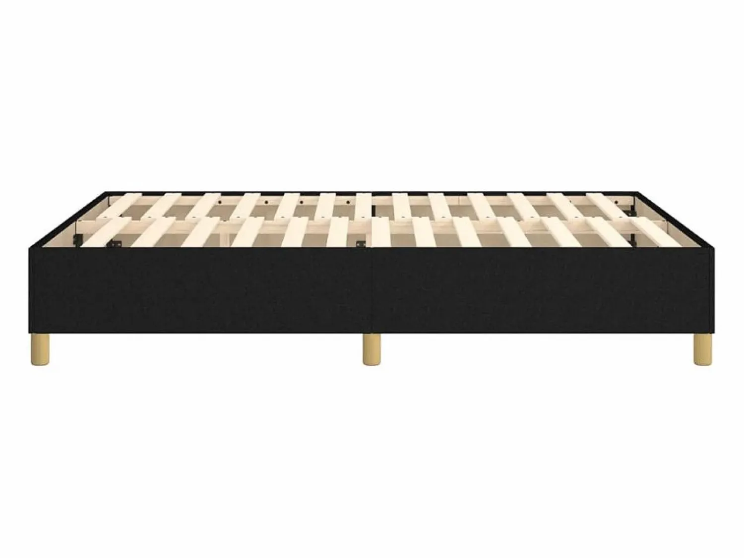 New Estructura de cama box spring tela negro 140x190 cm Somier Tapizado|Somier - 140X190Cm