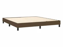 Clicnbuy Estructura de cama box spring tela marrón 180x200 cm