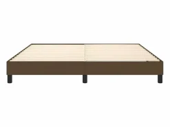 Clicnbuy Estructura de cama box spring tela marrón 180x200 cm