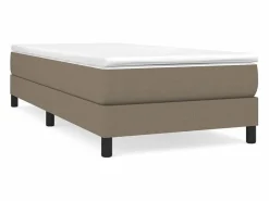 Sale Estructura de cama box spring tela gris taupe 100x200 cm Somier Tapizado