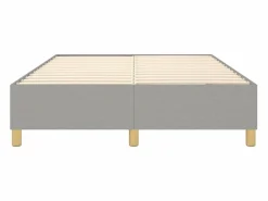 Sale Estructura de cama box spring tela gris claro 140x190 cm Somier - 140X190Cm