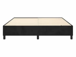 Hot Estructura de cama box spring terciopelo negro 160x200 cm Somier - 160X200Cm