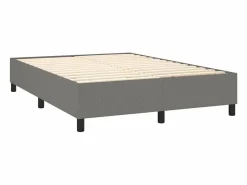 Clicnbuy Estructura de cama box spring tela gris oscuro 140x190 cm
