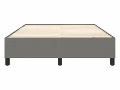 Clicnbuy Estructura de cama box spring tela gris oscuro 140x190 cm