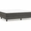 Best Clicnbuy Estructura de cama box spring terciopelo gris oscuro 180x200 cm