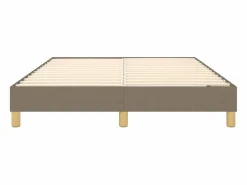 Hot Estructura de cama box spring tela gris taupe 140x190 cm Somier - 140X190Cm