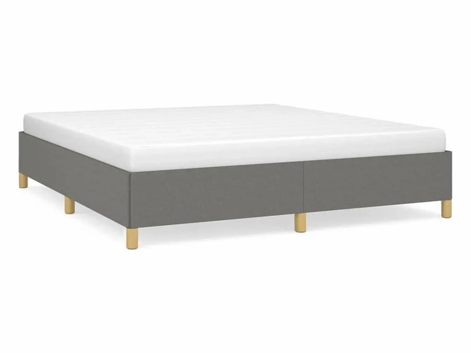Discount Clicnbuy Estructura de cama box spring tela gris oscuro 160x200 cm