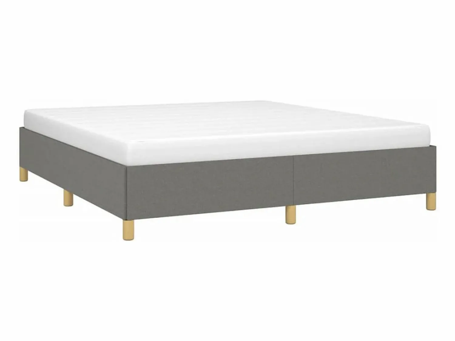 Discount Clicnbuy Estructura de cama box spring tela gris oscuro 160x200 cm