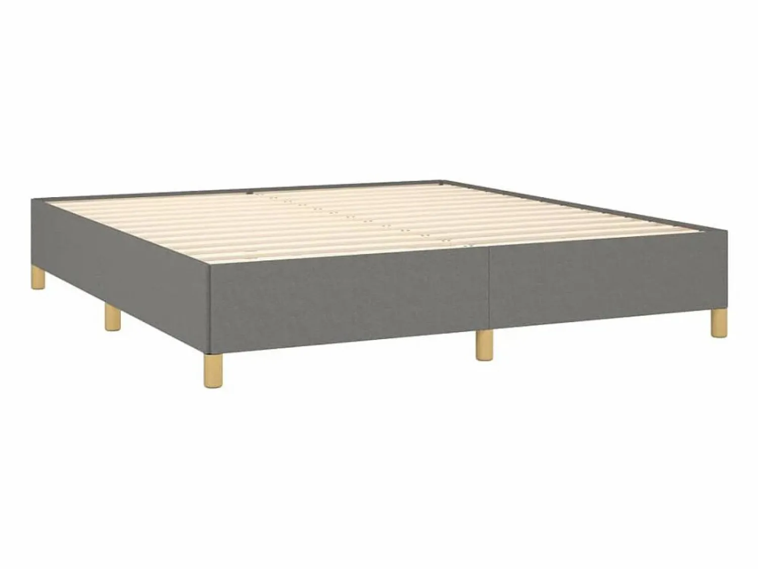 Discount Clicnbuy Estructura de cama box spring tela gris oscuro 160x200 cm