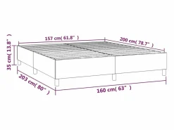Discount Clicnbuy Estructura de cama box spring tela gris oscuro 160x200 cm