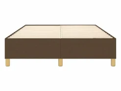 Clearance Clicnbuy Estructura de cama box spring tela marrón 140x190 cm