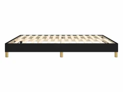 Clicnbuy Estructura de cama box spring tela negro 180x200 cm