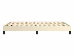 Discount Clicnbuy Estructura de cama box spring cuero sintético 140x190 cm Crema
