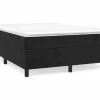 Outlet Clicnbuy Estructura de cama box spring terciopelo negro 140x190 cm
