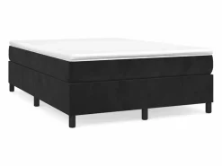 Outlet Clicnbuy Estructura de cama box spring terciopelo negro 140x190 cm