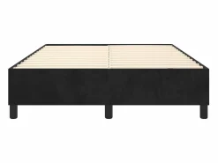 Outlet Clicnbuy Estructura de cama box spring terciopelo negro 140x190 cm