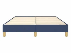Clicnbuy Estructura de cama box spring tela azul 140x190 cm
