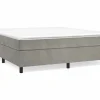 Hot Estructura de cama box spring terciopelo gris claro 180x200 cm Somier Tapizado|Somier - 180X200Cm