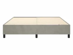 Hot Estructura de cama box spring terciopelo gris claro 180x200 cm Somier Tapizado|Somier - 180X200Cm