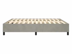 Hot Estructura de cama box spring terciopelo gris claro 180x200 cm Somier Tapizado|Somier - 180X200Cm