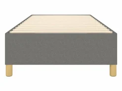 Outlet Clicnbuy Estructura de cama box spring tela gris oscuro 90x200 cm
