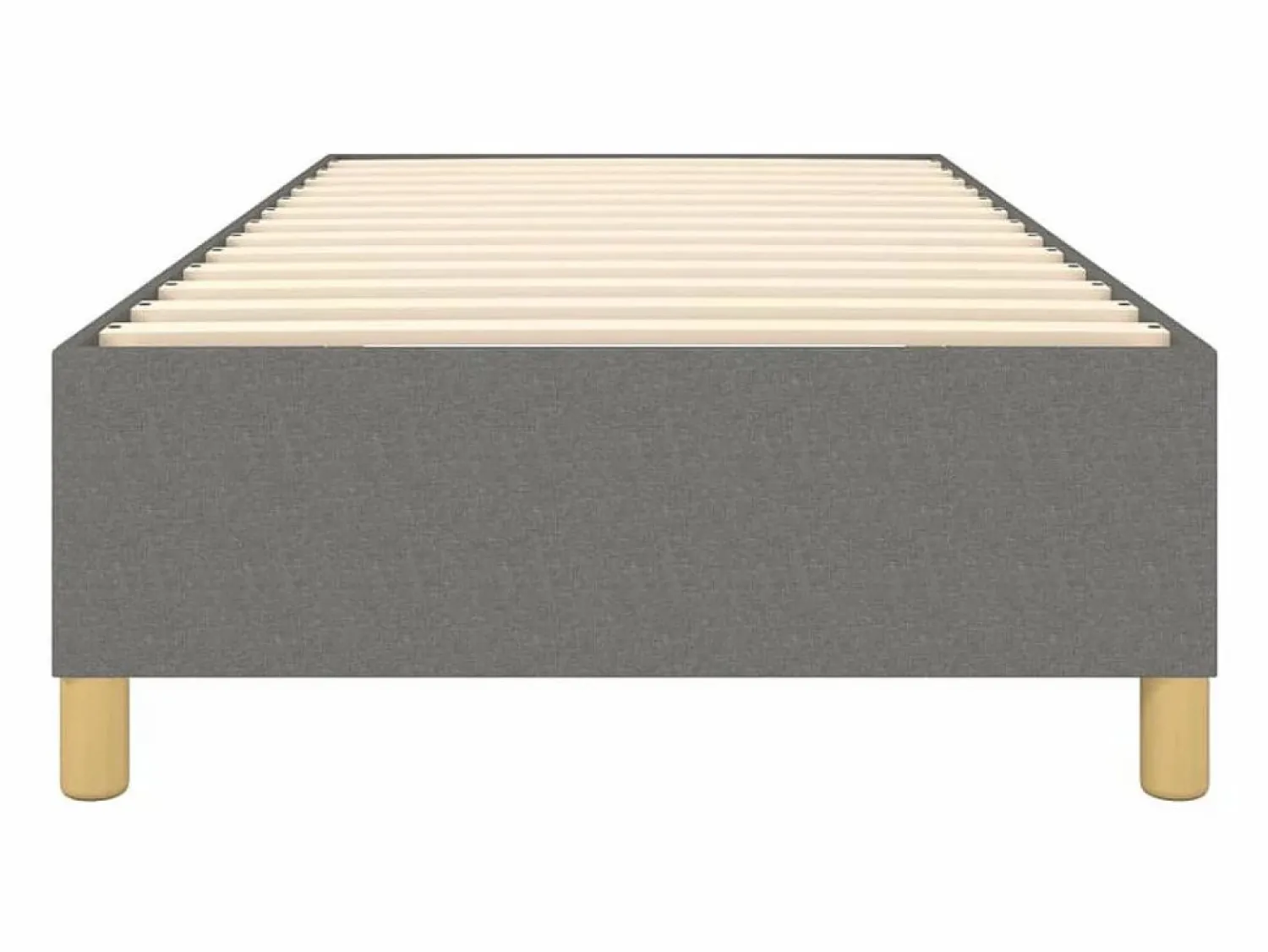 Outlet Clicnbuy Estructura de cama box spring tela gris oscuro 90x200 cm