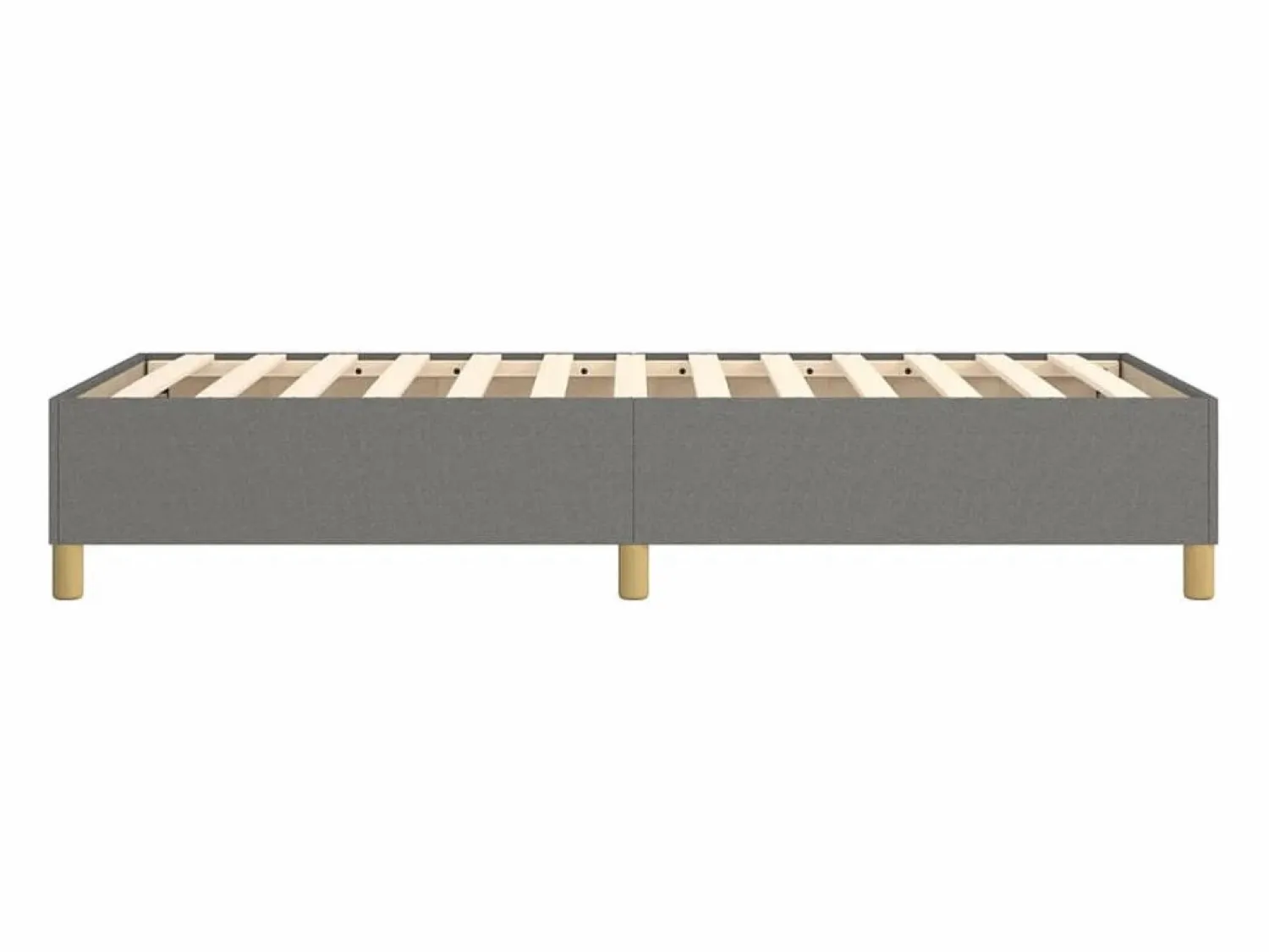 Outlet Clicnbuy Estructura de cama box spring tela gris oscuro 90x200 cm