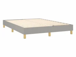 Hot Clicnbuy Estructura de cama box spring tela gris claro 140x190 cm
